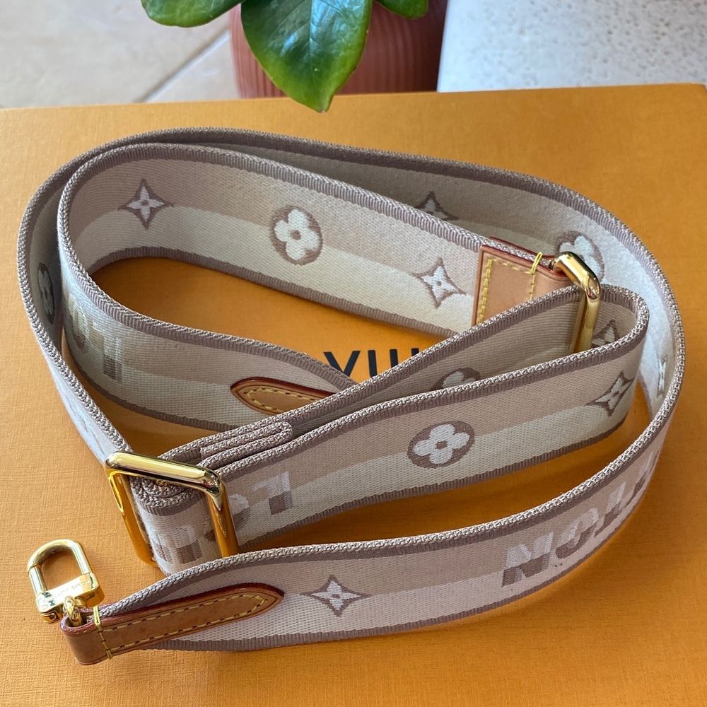 Louis Vuitton Tan and Cream Monogram Strap